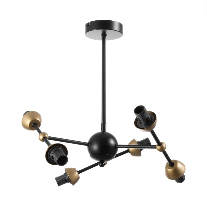 Основание для люстры лофт 6х60Вт Е14 черный Основание для люстры лофт 6х60Вт Е14 черный