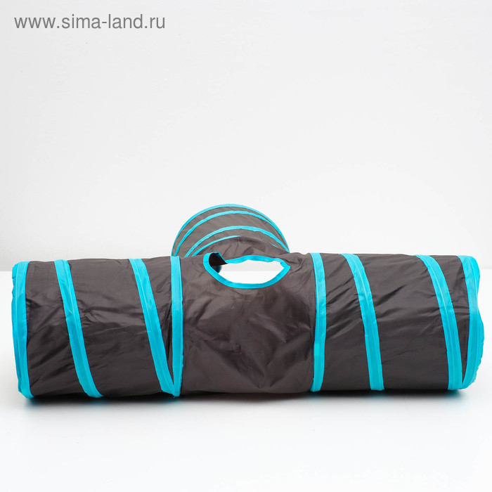 Туннель для кошек шуршащий Туннель для кошек шуршащий "Тройник", 80 см, диаметр трубы 25 см, микс цветов