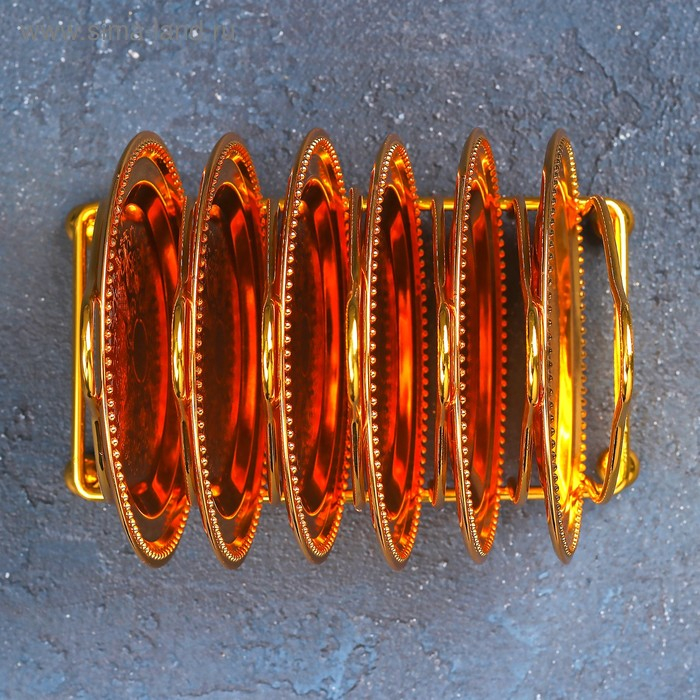 Набор блюдец с подставкой «Золото», d=10 см, 6 шт, цвет золотой Набор блюдец с подставкой «Золото», d=10 см, 6 шт, цвет золотой