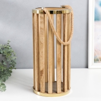 Подсвечник дерево "Цилиндр - рейка" набор 2 шт 22х22х50, 18х18х40 см Подсвечник дерево "Цилиндр - рейка" набор 2 шт 22х22х50, 18х18х40 см