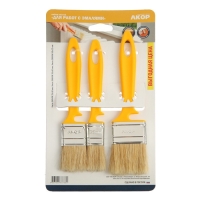 Набор кистей "АКОР", натуральная щетина, пластиковая рукоятка, 25, 35, 50 мм, 3 шт. Набор кистей "АКОР", натуральная щетина, пластиковая рукоятка, 25, 35, 50 мм, 3 шт.