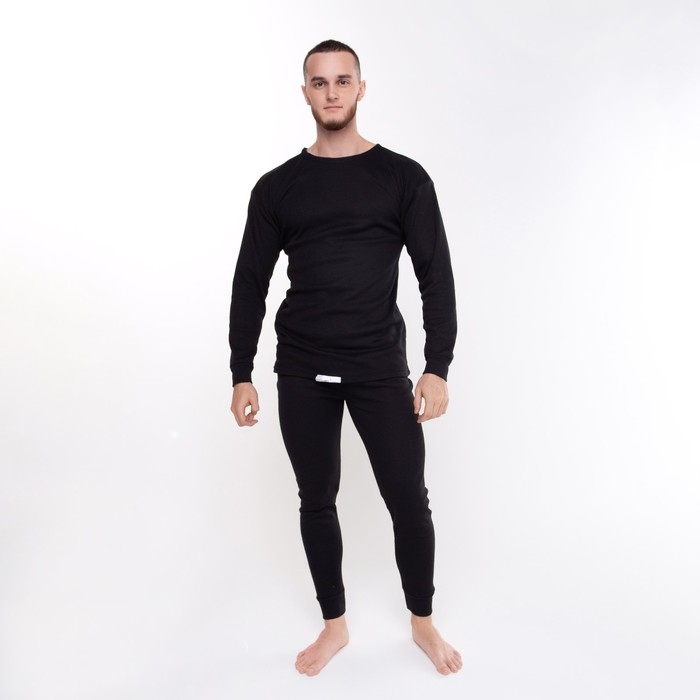 Термобелье мужское (джемпер, кальсоны) НАЧЁС, цвет чёрный, размер 48-50 Термобелье мужское (джемпер, кальсоны) НАЧЁС, цвет чёрный, размер 48-50