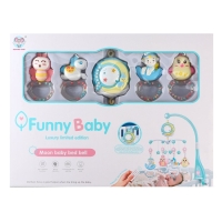 Мобиль музыкальный на кроватку &laquo;Месяц&raquo;, работает от батареек, проектор + пульт