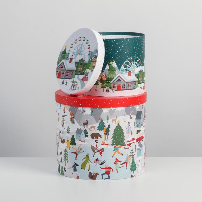 Набор подарочных коробок 5 в 1 &laquo;С Новым годом&raquo;, 13 х 14‒19.5 х 22 см, Новый год