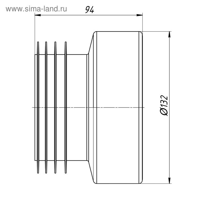 Манжета для унитаза Манжета для унитаза "АНИ Пласт" W0210, прямая, резина