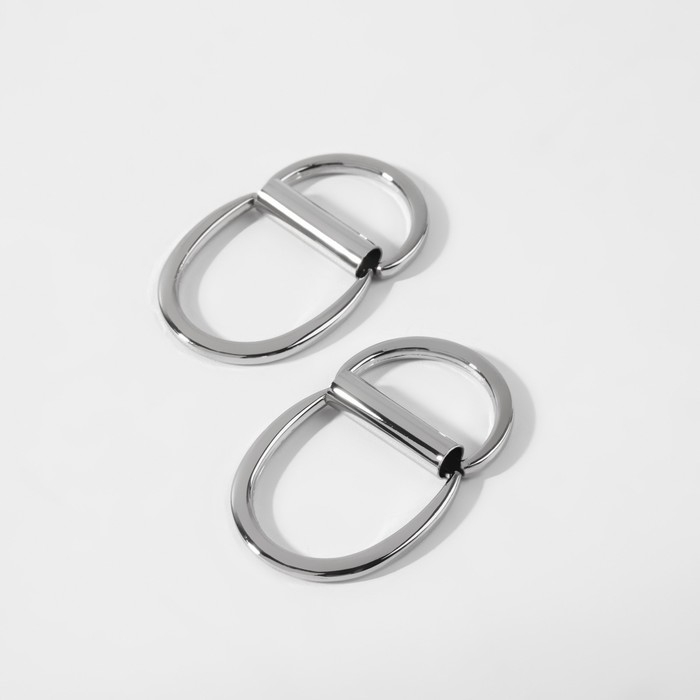 Полукольцо для сумок двойное, d = 20 мм, толщина - 1 мм, 2 шт, цвет серебряный Полукольцо для сумок двойное, d = 20 мм, толщина - 1 мм, 2 шт, цвет серебряный