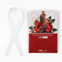 Пакет подарочный новогодний с лентой &laquo;Новый год&raquo;, 13 х 19 х 9 см , Новый год