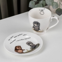 Чайная пара &laquo;Ёжик в тумане&raquo;, 440 мл, блюдце d=17 см