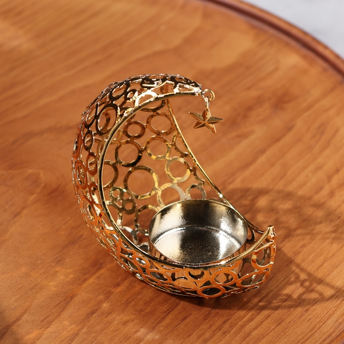 Подсвечник "Полумесяц", медь, 9,8х10,5 см