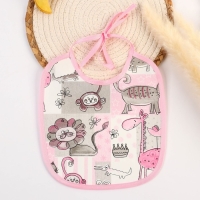 Нагрудник из нетканого полотна с ПВХ покрытием «Мультики», цвет розовый, р-р. 20х22см Нагрудник из нетканого полотна с ПВХ покрытием «Мультики», цвет розовый, р-р. 20х22см