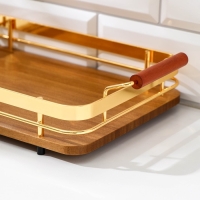 Поднос Ferra, 30×20 см, цвет коричнево-золотой Поднос Ferra, 30×20 см, цвет коричнево-золотой