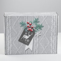 Коробка подарочная новогодняя складная &laquo;Тепла и уюта&raquo;, 30.7 х 22 х 9.5 см, Новый год