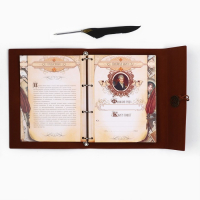 Родословная книга &laquo;Наш род&raquo;, с пером, 56 листов, коричневый, 35 х 25 см