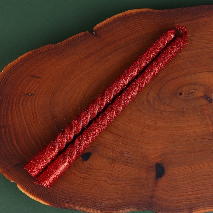 Новогодние витые свечи с декором &laquo;Новый год: Чудес в Новом году!&raquo;, на Новый Год, набор