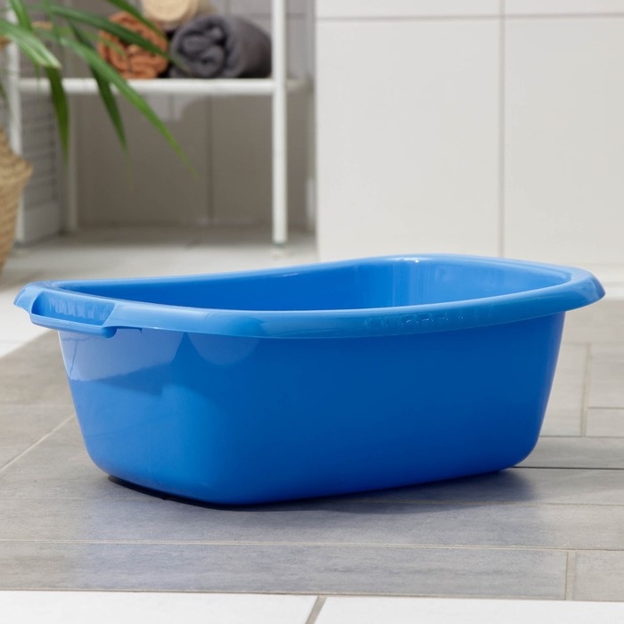 Таз овальный «Водолей», 11 л, цвет синий Таз овальный «Водолей», 11 л, цвет синий
