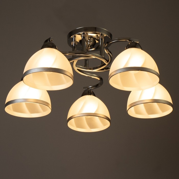 Люстра "Каспиан" 5хЕ27 40Вт хром 56х56х22 см BayerLux