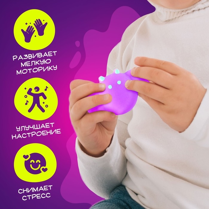 Игрушка-сюрприз &laquo;Мяк-жмяк&raquo;, паук с наклейками, МИКС