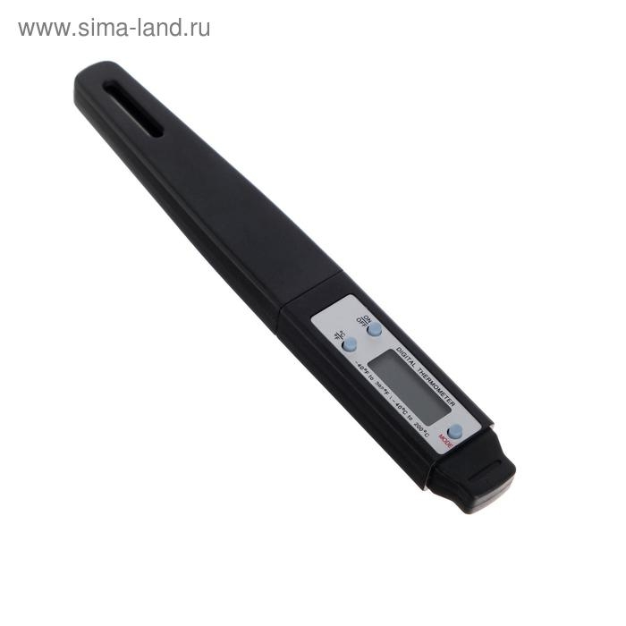Термометр (термощуп) кухонный LTP-001, максимальная температура 200 &deg;C, от батареек LR44, черный