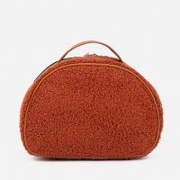 Косметичка на молнии, цвет коричневый