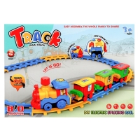 Железная дорога &laquo;Весёлый паровозик&raquo;, звуковые эффекты, работает от батареек