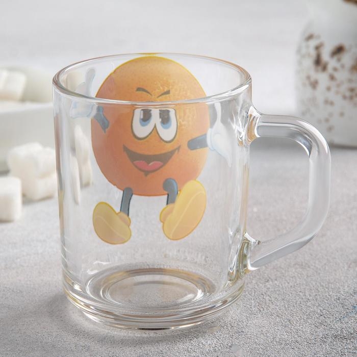 Кружка стеклянная &laquo;Фрутис&raquo;, 200 мл, рисунок МИКС