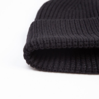 Шапка женская MINAKU с отворотом, размер 54-56, цвет черный