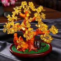 Сувенир бонсай "Янтарное денежное дерево" 252 камня 25х22х11 см Сувенир бонсай "Янтарное денежное дерево" 252 камня 25х22х11 см