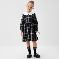 Платье детское KAFTAN "Клетка", р. 36 (134-140 см), черный Платье детское KAFTAN "Клетка", р. 36 (134-140 см), черный