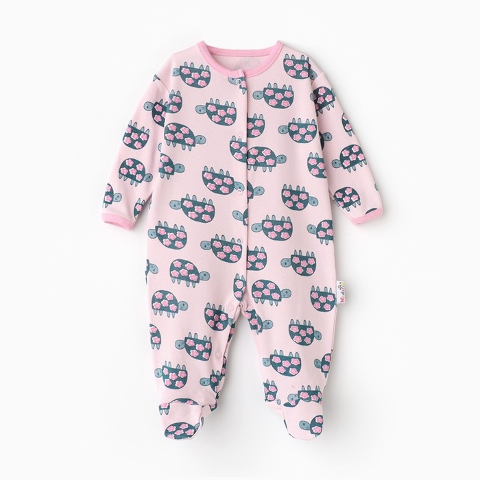 Комбинезон детский (3 шт.), цвет белый/розовый/светло-розовый, рост 74 см