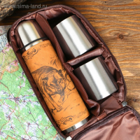 Набор «Волк»: термос 500 мл, кружка 200 мл, 2 шт., время сохранения тепла 24 ч Набор «Волк»: термос 500 мл, кружка 200 мл, 2 шт., время сохранения тепла 24 ч