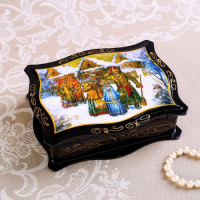 Шкатулка &laquo;Сказки&raquo;, 12&times;16 см, лаковая миниатюра, микс