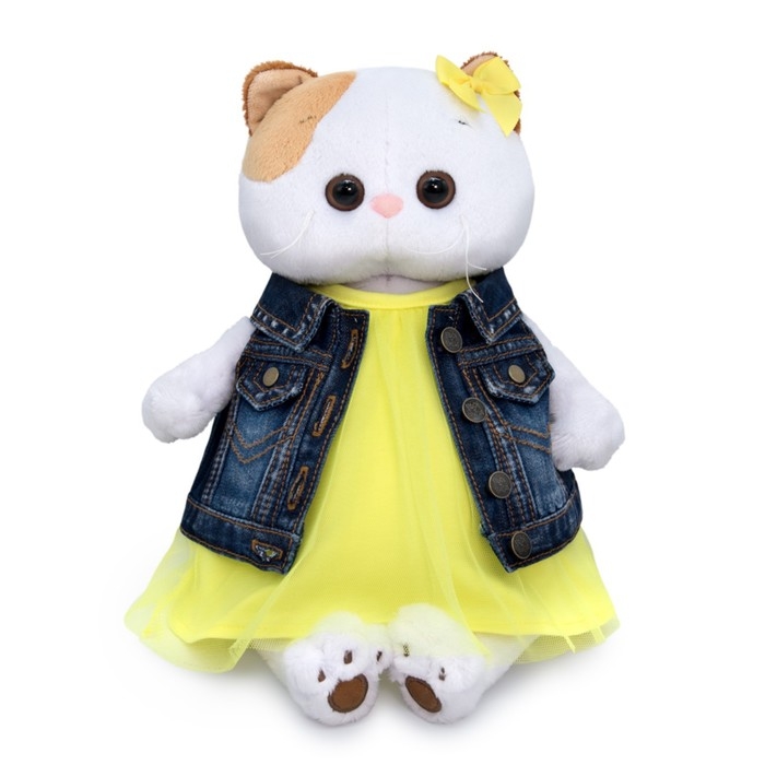 Мягкая игрушка &laquo;Ли-Ли в джинсовом жилете и желтом платье&raquo;, 27 см