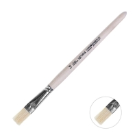 Кисть для рисования, Щетина плоская №14 (ширина обоймы 14 мм; длина волоса 22 мм), деревянная ручка, Calligrata