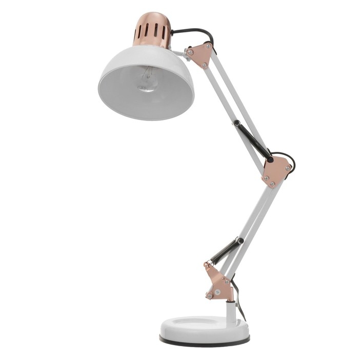 Настольная лампа Настольная лампа "Джоел" Е27 40Вт бело-золотой 15х15х63 см RISALUX