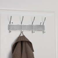 Вешалка настенная Доляна «Шах», 4 двойных крючка, 33×13×6 см, цвет хром Вешалка настенная Доляна «Шах», 4 двойных крючка, 33×13×6 см, цвет хром