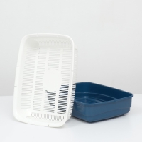 Лоток большой с сеткой Atlantis "Стандарт", 42 х 31 х 10 см, синий, Лоток большой с сеткой Atlantis "Стандарт", 42 х 31 х 10 см, синий,