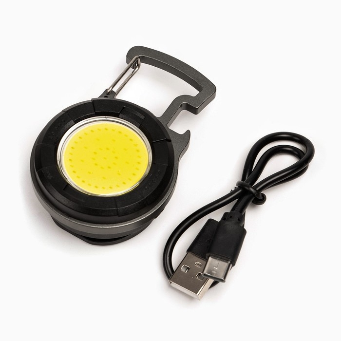 Фонарь аккумуляторный, с карабином и открывашкой, 5 Вт, 500 мАч, 500 лм, COB, 7.5х5х2.5 см Фонарь аккумуляторный, с карабином и открывашкой, 5 Вт, 500 мАч, 500 лм, COB, 7.5х5х2.5 см