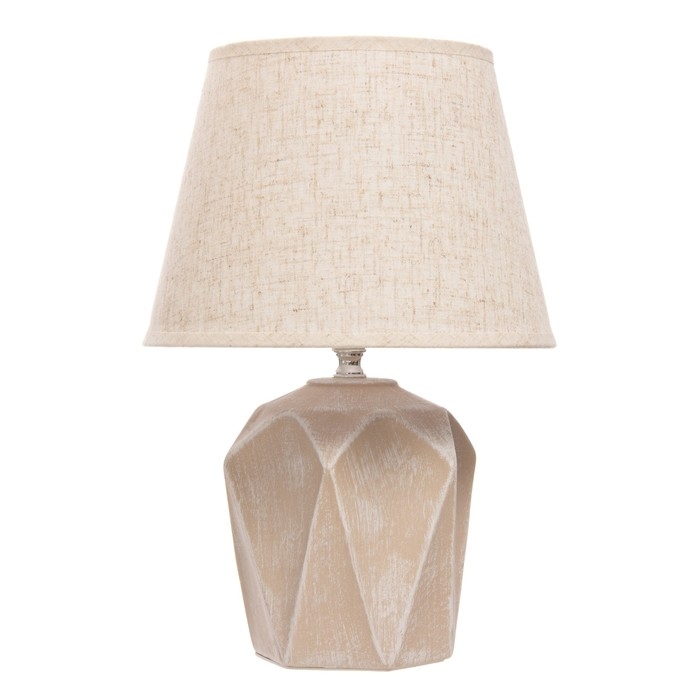 Настольная лампа "Аурика" Е14 40Вт бежевый 22х22х34см