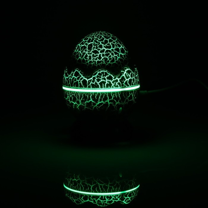 Световой прибор «Яйцо динозавра» 10 см, динамик, съёмная полусфера, свечение RGB, пульт ДУ, USB, синий Световой прибор «Яйцо динозавра» 10 см, динамик, съёмная полусфера, свечение RGB, пульт ДУ, USB, синий