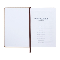 Ежедневник недатированный, А5, 140л, клетка, обл.кожзам, с хлястиком, Полоски бежевый Ежедневник недатированный, А5, 140л, клетка, обл.кожзам, с хлястиком, Полоски бежевый