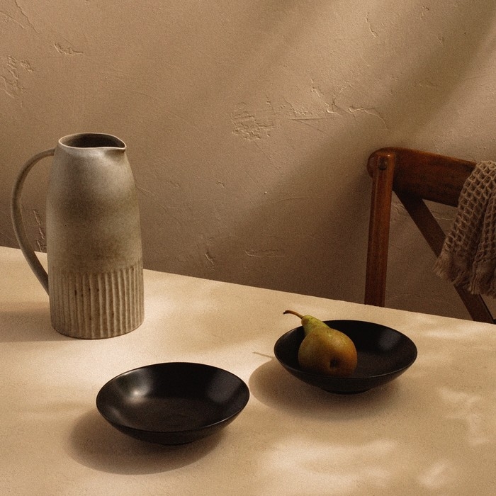 Набор мисок фарфоровых SL Home «Дарк», 380 мл, d=16,5 см, цвет чёрный Набор мисок фарфоровых SL Home «Дарк», 380 мл, d=16,5 см, цвет чёрный