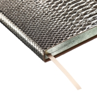 Ежедневник недатированный А6+, 160 листов ESCALADA, мягкая обложка из искусственной кожи, тиснение фольгой, ляссе, кремовый блок 70г/м2, золотой