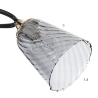 Люстра "Рони" 3хЕ27 40Вт черный 58х58х23см BayerLux