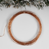 Гирлянда &laquo;Нить&raquo; 5 м роса, IP20, медная нить, 50 LED, 2 режима, батарейки AAх3 (нет в комплекте), свечение белое