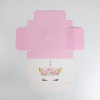 Коробка подарочная складная, упаковка, «Единорог», 21 х 15 х 5 см Коробка подарочная складная, упаковка, «Единорог», 21 х 15 х 5 см