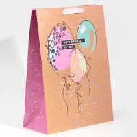 Пакет подарочный крафтовый вертикальный, упаковка, &laquo;HB to you&raquo;, L 31 х 40 х 11,5 см