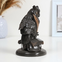 Копилка "Сова на книге" серый бронза, 21см Копилка "Сова на книге" серый бронза, 21см