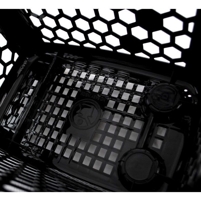 Корзина-тележка пластиковая 80 л, с 1 пластиковой ручкой, цвет чёрный