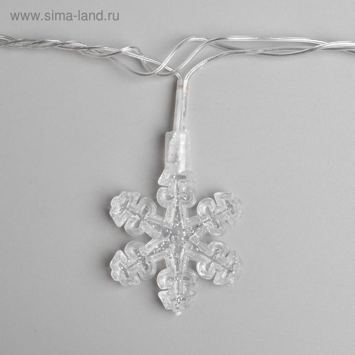 Гирлянда «Нить» 5 м с насадками «Снежинки», IP20, прозрачная нить, 20 LED, свечение мульти (RG/RB), мигание, 220 В Гирлянда «Нить» 5 м с насадками «Снежинки», IP20, прозрачная нить, 20 LED, свечение мульти (RG/RB), мигание, 220 В