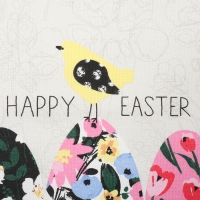 Набор кухонных полотенец Доляна "Happy easter" 2 шт, 28х46 см, рогожка, 100% хлопок, 160г/м2 Набор кухонных полотенец Доляна "Happy easter" 2 шт, 28х46 см, рогожка, 100% хлопок, 160г/м2